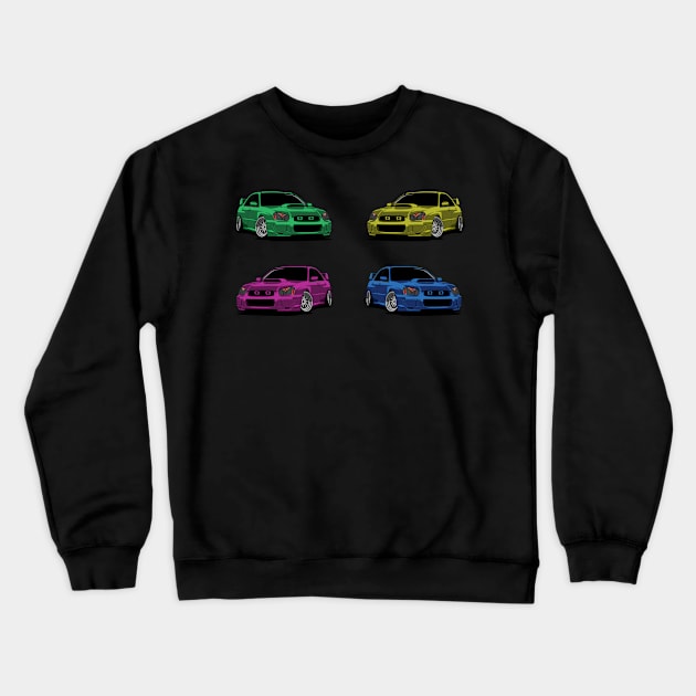 Subaru Impreza - X4 Car Crewneck Sweatshirt by Car_Designer